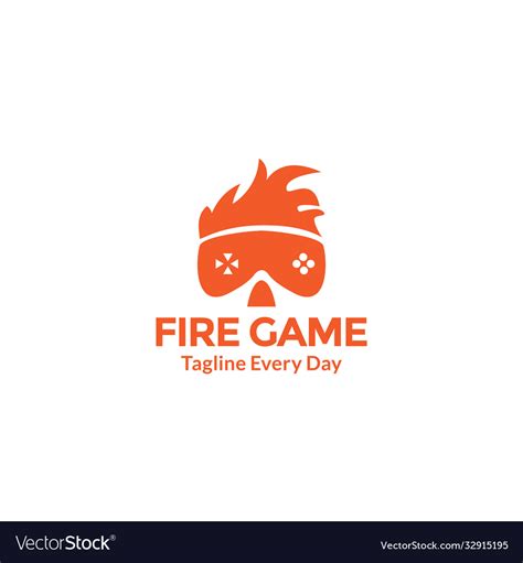 fire gamer head logo design royalty  vector image