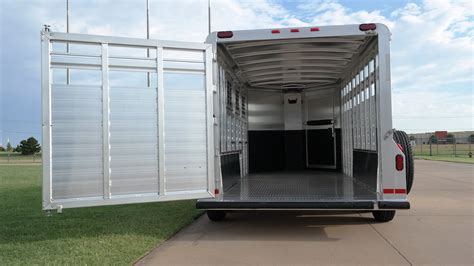 bumper pull stock combo aluminum trailer elite custom aluminum horse  stock trailers