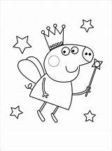 Pig Peppa Pages Coloring Print sketch template