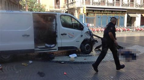 barcelona terror attack 13 dead after van ploughs into pedestrians