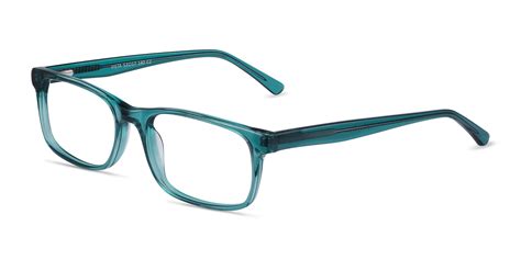 Vista Rectangle Teal Full Rim Eyeglasses Eyebuydirect Canada