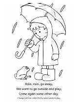 Rain Away Go Coloring Pages Printable Nursery Activities Rhymes Rhyme Ws School First sketch template