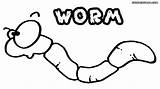 Worm Coloring Pages Worms Template Wiggle Templates Popular Coloringway sketch template