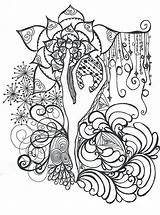 Zentangle Dancers Doodles sketch template