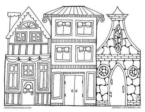 coloring page christmas village google search christmas coloring