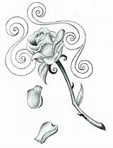 Rose Tattoo Petals Drawing Designs Tattoos Drawings Falling Roses Deviantart Tumblr Draw Stem Sketches Cool Printable Flower Flowers Interfaces Getdrawings sketch template