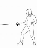 Esgrima Coloring Fencing Onlinecoloringpages sketch template