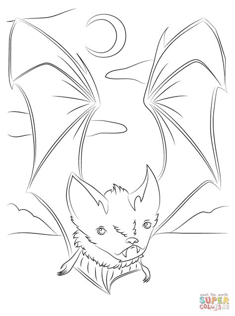 cute vampire bat coloring page  printable coloring pages