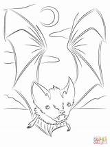 Coloring Bat Pages Vampire Cute Printable Print Halloween Bats Halloweens Drawing Silhouettes Nocturnal Categories sketch template