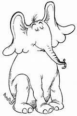 Horton Seuss Dr Hears Coloring Who Clip Elephant Clipart Pages Quotes Suess Characters Lorax Cliparts Drawing Diy Blu Ray Dvd sketch template