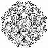 Mandala Coloring Pages Mandalas Flower Printable Peaksel sketch template