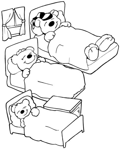 goldilocks    bears coloring pages