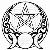 Wiccan Coloring Pages Pentacle Pagan Symbol Tattoo Goddess Wicca Pentagram Triple Clipart Drawings Moon Symbols Witch Clipartmag Tattoos Printable Celtic sketch template
