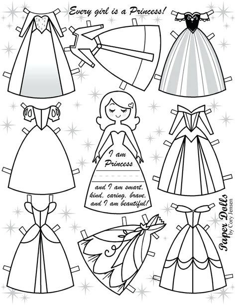 printable cut  paper doll template