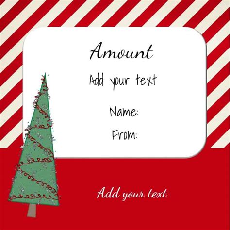 christmas gift certificate template customize
