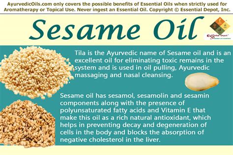 ayurvedic health benefits  sesame oil essential oil