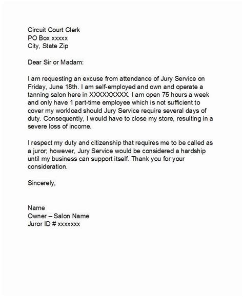 jury duty work excuse letter dannybarrantes template
