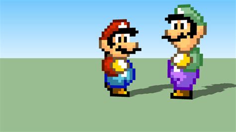 Super Mario Bros 2 Mario And Luigi Sprites 3d Warehouse
