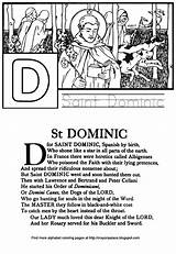Dominic Saint Coloring Alphabet Birth Spanish sketch template