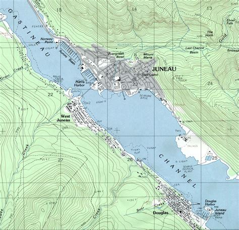 travel maps  alaskajuneau topographic map original scale