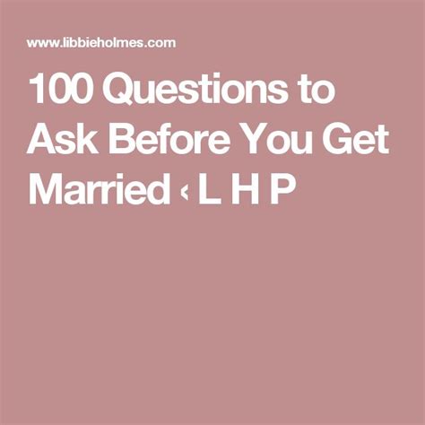 100 questions to ask before you get married ‹ l h p this or that