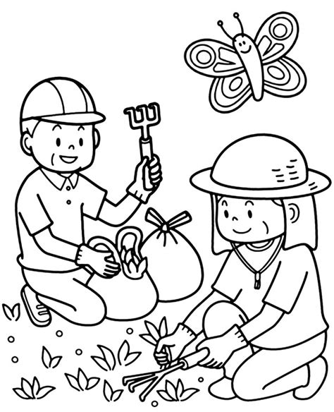 work   garden coloring page