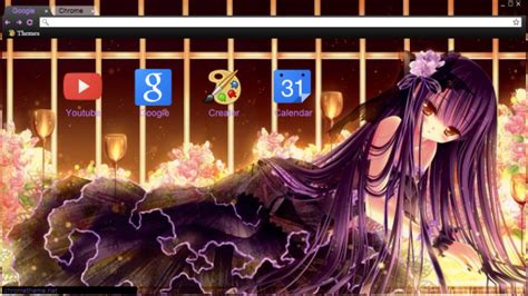 beautiful anime girl chrome theme themebeta