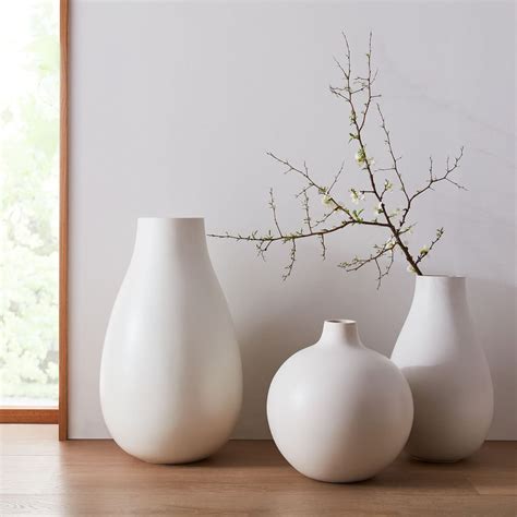 Oversized Pure White Ceramic Vases West Elm Australia