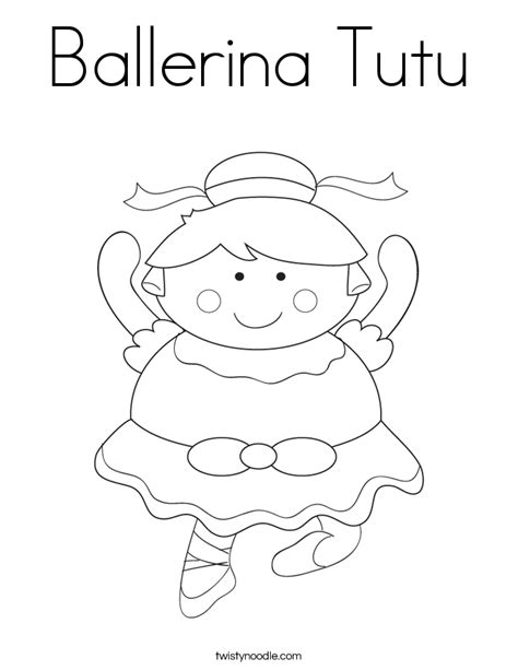 ballerina tutu coloring page twisty noodle