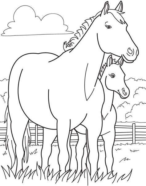mother  pony coloring page printable horse coloring pages horse