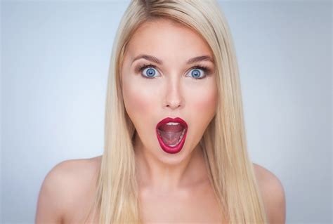 Open Mouth Blonde Model Women 1080p Wallpaper Hdwallpaper