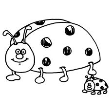 cute bug coloring page