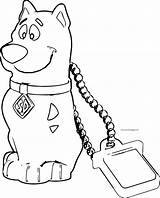 Coloring Doo Scooby Chain Wecoloringpage Cartoon sketch template