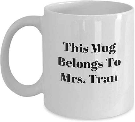 Novelty Mugs For Tran Surname Last Names Coffee Cup Ideas