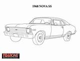 Coloring Pages Chevrolet Chevelle Car Cars 1968 Drawings Race Vehicles Cool Bing sketch template