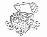 Treasure Chest Coloring Pages Printable Open Colouring Color Clipart Drawing Line Getdrawings Popular Print Getcolorings Library Coloringhome Comments sketch template