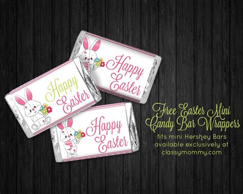 printable easter candy bar wrappers classy mommy