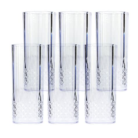 Vintage Clear Crystal Effect Plastic Glasses Drinking