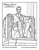 Coloring Politics Designlooter Lincoln Monument Abraham Memorial sketch template