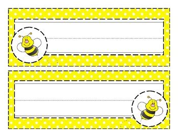 bumble bee nametags  lynneann designs teachers pay teachers