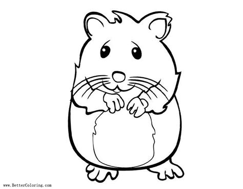 cute hamster coloring pages  printable coloring pages