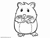 Hamster Realistic Sunflower sketch template