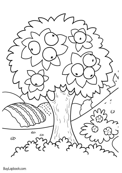 apple tree coloring page  printable buylapbook