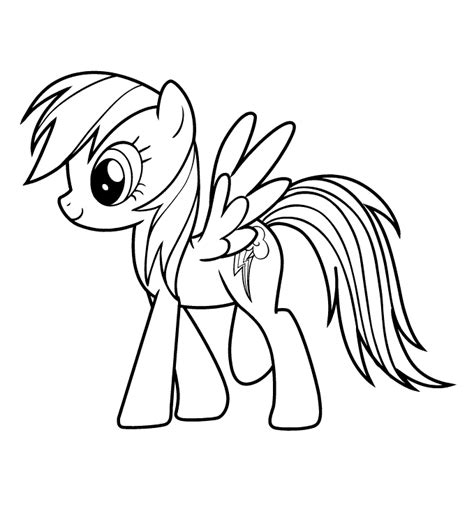 lovely rainbow dash coloring pages rainbow dash coloring pages