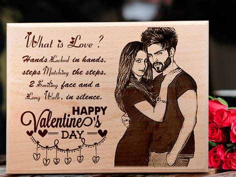 customized wooden valentines gift photo plaque love gifts  couples