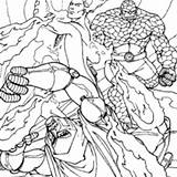 Doom Doctor Coloring Pages Four Fantastic Fire Heroes Super Feeling Superheroes Coloriage Fantastiques Les Sheets sketch template