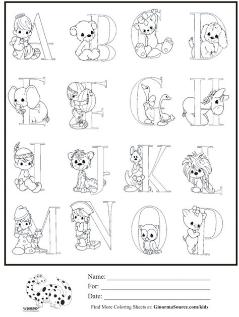 alphabet coloring pages  kindergarten students