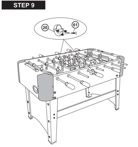 setup  foosball table easy instructions diagram