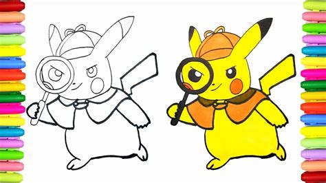 detective pikachu coloring pages scenery mountains