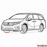 Honda Odyssey Sketchok Step Elite Draw Vehicles Cars sketch template